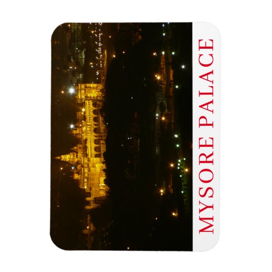 Mysore Palace bij nacht fridge magnet Magneet (Verticaal)