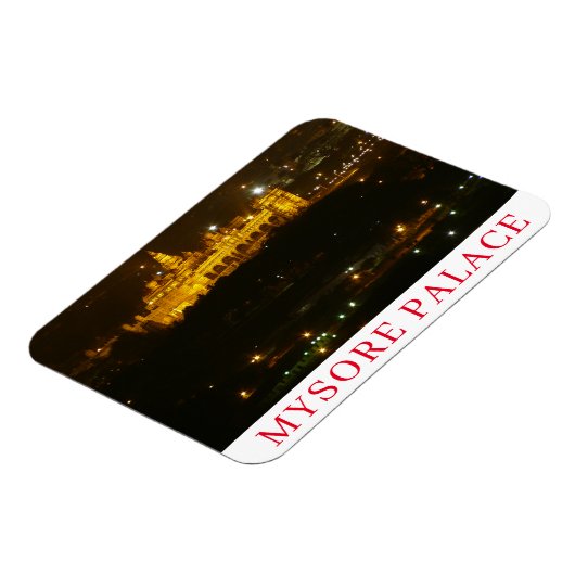 Mysore Palace bij nacht fridge magnet Magneet (Linkerzijde)