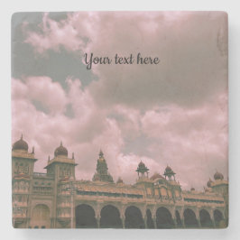 Mysore paleis foto wolken aanpasbaar stenen onderzetter