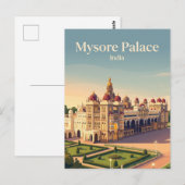 Mysore Paleis India Briefkaart (Voorkant / Achterkant)