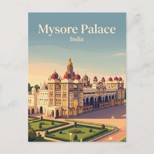 Mysore Paleis India Briefkaart (Voorkant)