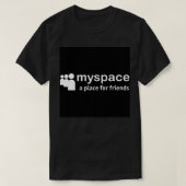 Myspace Logo black Sticker T-shirt (Design voorkant)