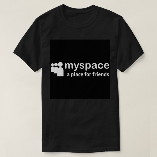 Myspace Logo black Sticker T-shirt (Design voorkant)