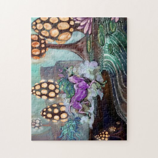 Mysten van de Glowshrooms Fantasy Landscape Legpuzzel (Verticaal)