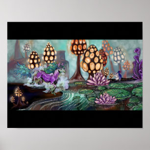 Mysten van de Glowshrooms Poster