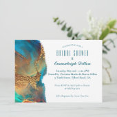 Mysterie Abstract Blauwgroen koraal Vrijgezellenfe Kaart (Staand voorkant)