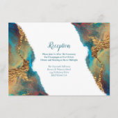 Mysterie Abstracte Blauwgroen koraalgoudopname Informatiekaartje (Voorkant)