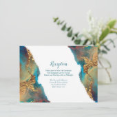 Mysterie Abstracte Blauwgroen koraalgoudopname Informatiekaartje (Staand voorkant)