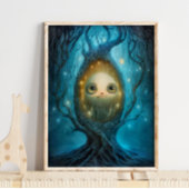 Mysterie bosboomgezichtsdruk | Afdruk bomen Poster