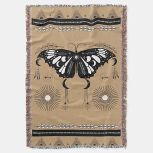 Mysterie Butterfly Festival Fringe Blanket Deken