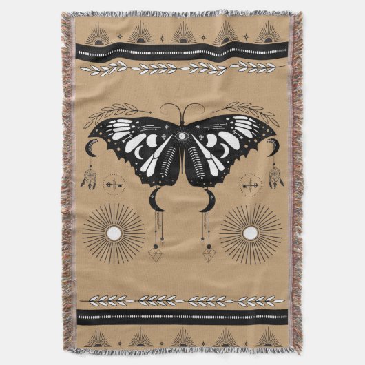 Mysterie Butterfly Festival Fringe Blanket Deken (Voorkant Verticaal)