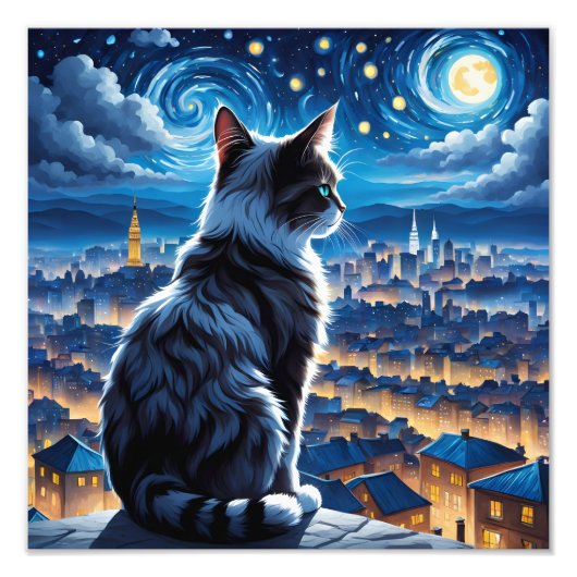 Mysterie Cat Foto Afdruk (Voorkant)