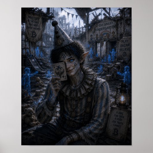 Mysterie / Circusclown / Kleuterschool Poster (Voorkant)
