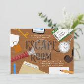 Mysterie Escape Room Verjaardag Kaart (Staand voorkant)