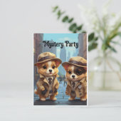 Mysterie Feest Honden Briefkaart (Staand voorkant)
