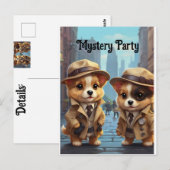 Mysterie Feest Honden Briefkaart (Voorkant / Achterkant)