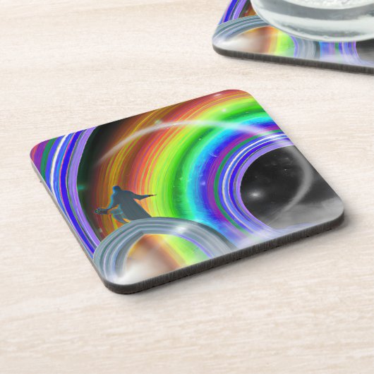 Mysterie Figuur bij de Interdimensionale Stargate Bier Onderzetter (Linkerzijde)