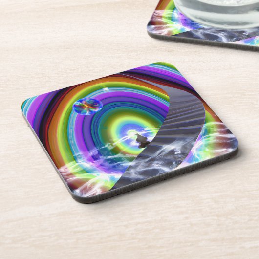 Mysterie Figuur bij de Interdimensionale Stargate Bier Onderzetter (Linkerzijde)