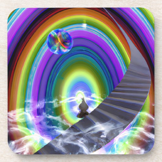 Mysterie Figuur bij de Interdimensionale Stargate Bier Onderzetter (Voorkant)