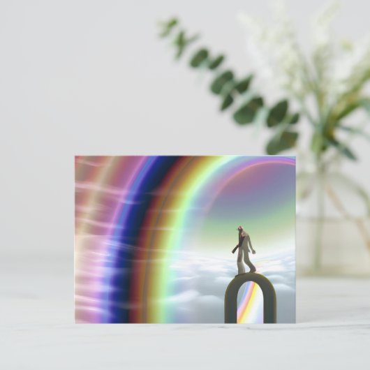 Mysterie Figuur bij de Interdimensionale Stargate Briefkaart (Staand voorkant)