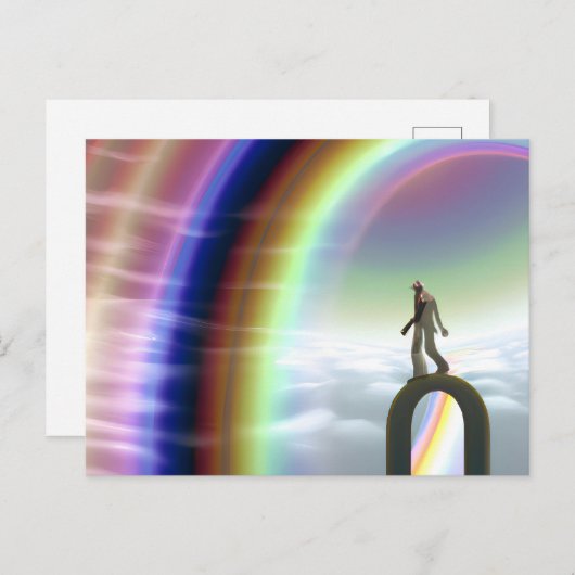 Mysterie Figuur bij de Interdimensionale Stargate Briefkaart (Voorkant / Achterkant)