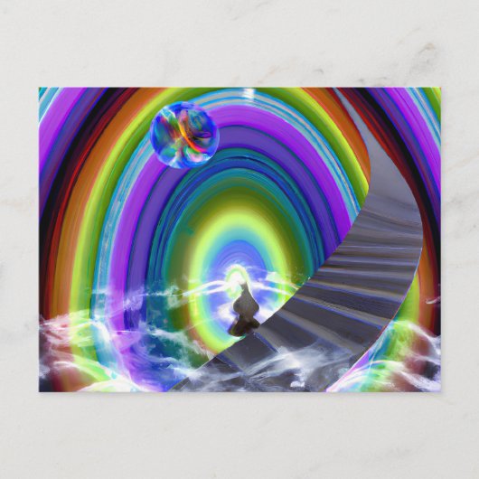 Mysterie Figuur bij de Interdimensionale Stargate Briefkaart (Voorkant)