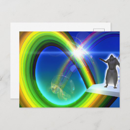 Mysterie Figuur bij de Interdimensionale Stargate Briefkaart (Voorkant / Achterkant)