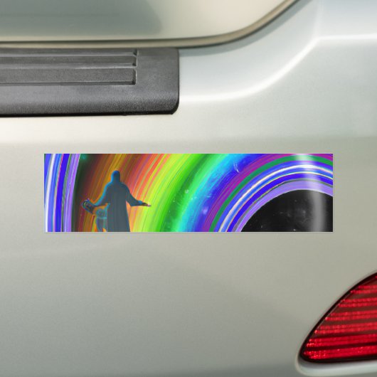 Mysterie Figuur bij de Interdimensionale Stargate Bumpersticker (Op auto)