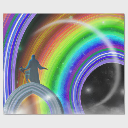 Mysterie Figuur bij de Interdimensionale Stargate Cadeaupapier (Vlak)