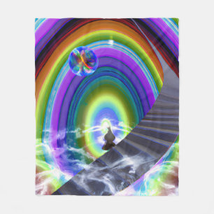 Mysterie Figuur bij de Interdimensionale Stargate Fleece Deken