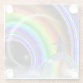 Mysterie Figuur bij de Interdimensionale Stargate Glazen Onderzetter (Achterkant)