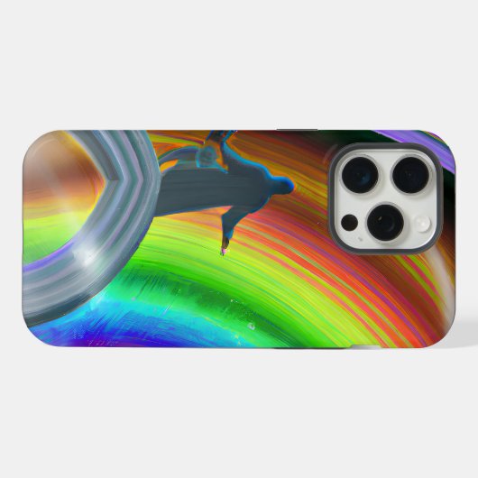 Mysterie Figuur bij de Interdimensionale Stargate iPhone Hoesje (Achterkant horizontaal)