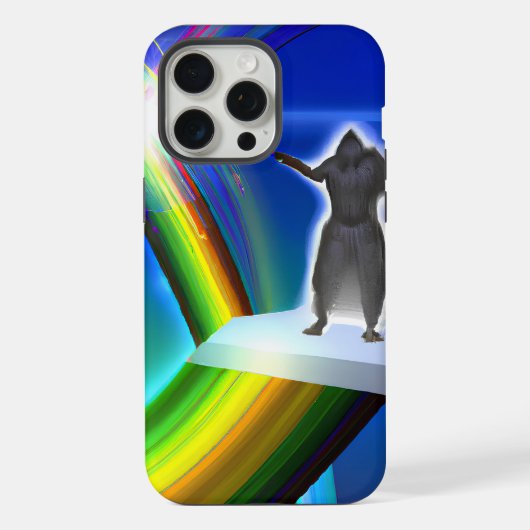 Mysterie Figuur bij de Interdimensionale Stargate iPhone Hoesje (Achterkant)