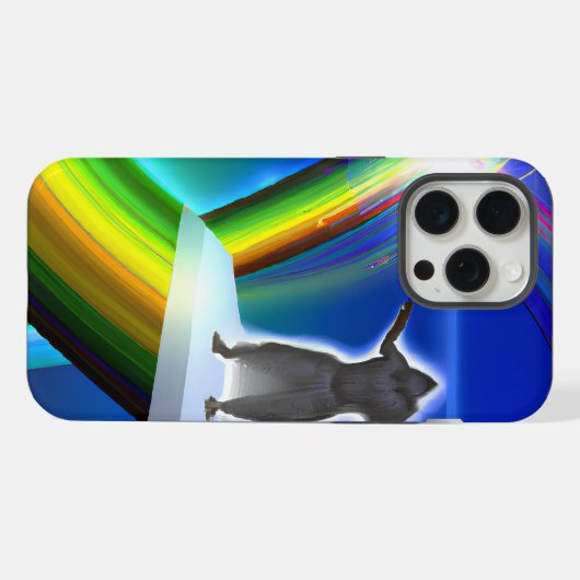 Mysterie Figuur bij de Interdimensionale Stargate iPhone Hoesje (Achterkant horizontaal)