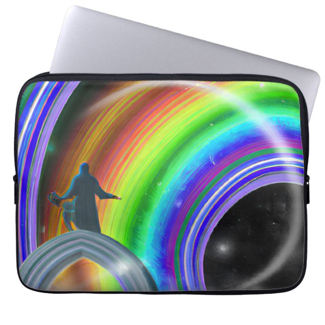 Mysterie Figuur bij de Interdimensionale Stargate Laptop Sleeve (Voorkant)