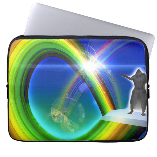 Mysterie Figuur bij de Interdimensionale Stargate Laptop Sleeve (Voorkant)
