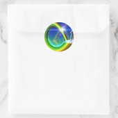 Mysterie Figuur bij de Interdimensionale Stargate Ronde Sticker (Tas)