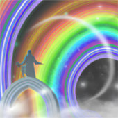 Mysterie Figuur bij de Interdimensionale Stargate Sticker (Voorkant)