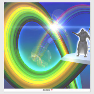 Mysterie Figuur bij de Interdimensionale Stargate Sticker