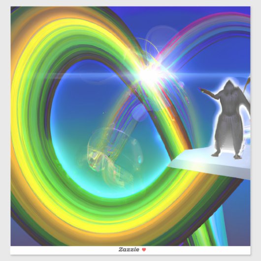 Mysterie Figuur bij de Interdimensionale Stargate Sticker (Vel)