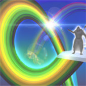 Mysterie Figuur bij de Interdimensionale Stargate Sticker (Voorkant)