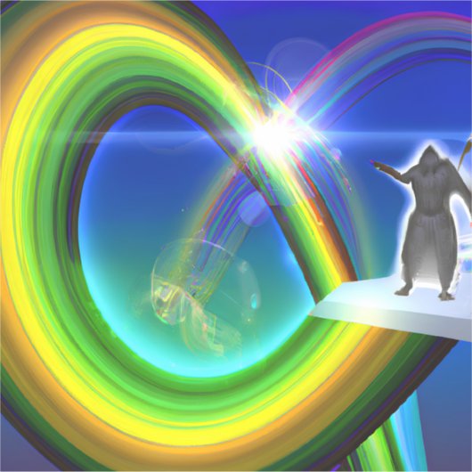 Mysterie Figuur bij de Interdimensionale Stargate Sticker (Voorkant)