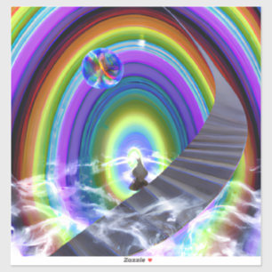 Mysterie Figuur bij de Interdimensionale Stargate Sticker