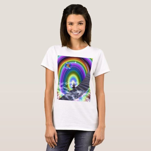 Mysterie Figuur bij de Interdimensionale Stargate T-shirt (Voorkant volledig)