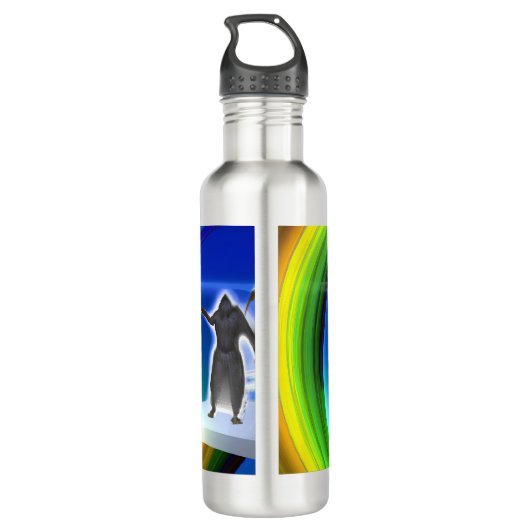 Mysterie Figuur bij de Interdimensionale Stargate Waterfles (Achterkant)