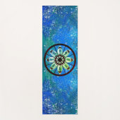 Mysterie Gem Lotus Wheel Glittery Yogamat (Voorkant)