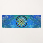 Mysterie Gem Lotus Wheel Glittery Yogamat (Voorkant (horizontaal))