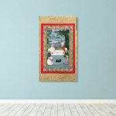 Mysterie-gesprek tussen specifieke schieken canvas afdruk (Insitu (Houten vloer))