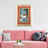 Mysterie-gesprek tussen specifieke schieken canvas afdruk (Insitu (Woonkamer))
