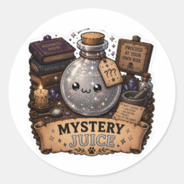 Mysterie Juice Grappige Fantasie Toverdrank Sticke Ronde Sticker